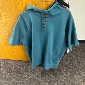 Teal Short Sleeve Hoodie XXL